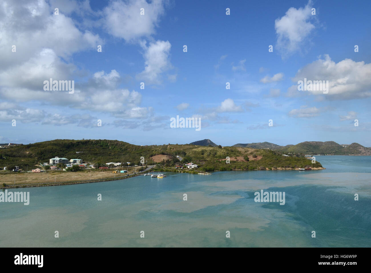 The island of St. Maarten in the Caribbean. Stock Photo