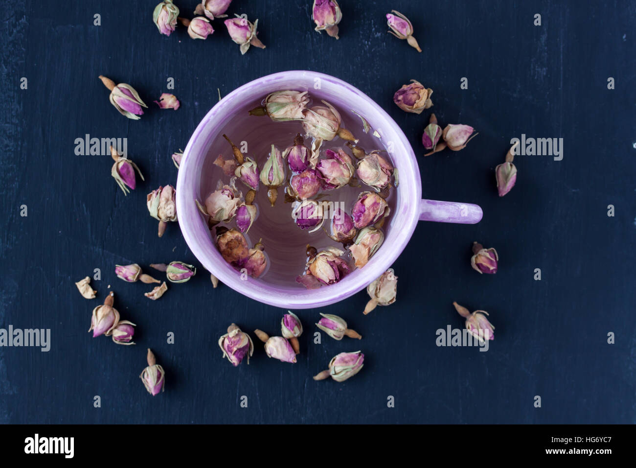 dried rose buds tea Stock Photo Alamy