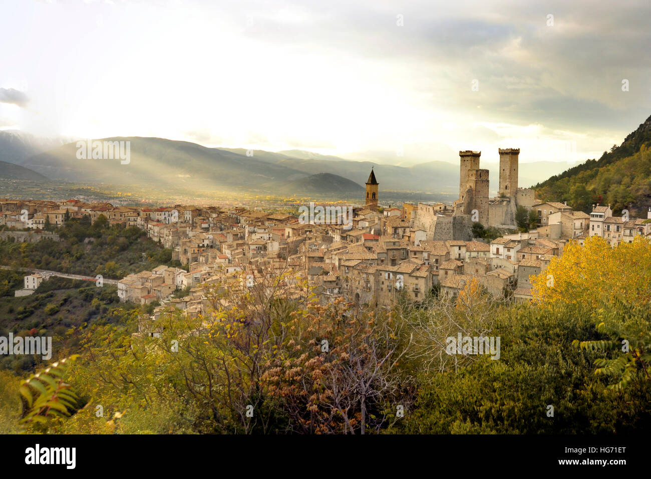 The town of Pacentro, central Italy Stock Photo Alamy