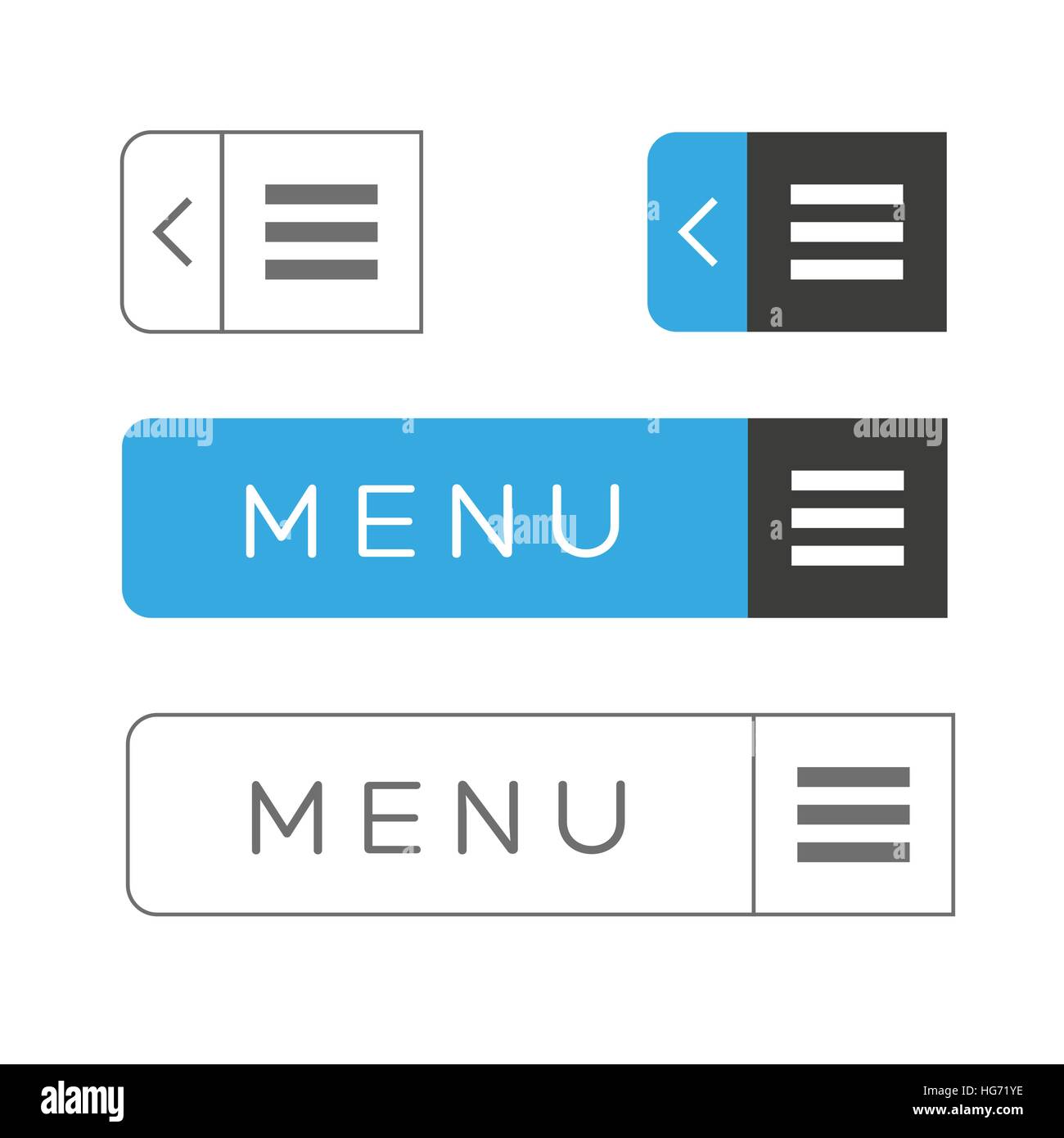 Menu item UX vector Stock Vector Image & Art - Alamy