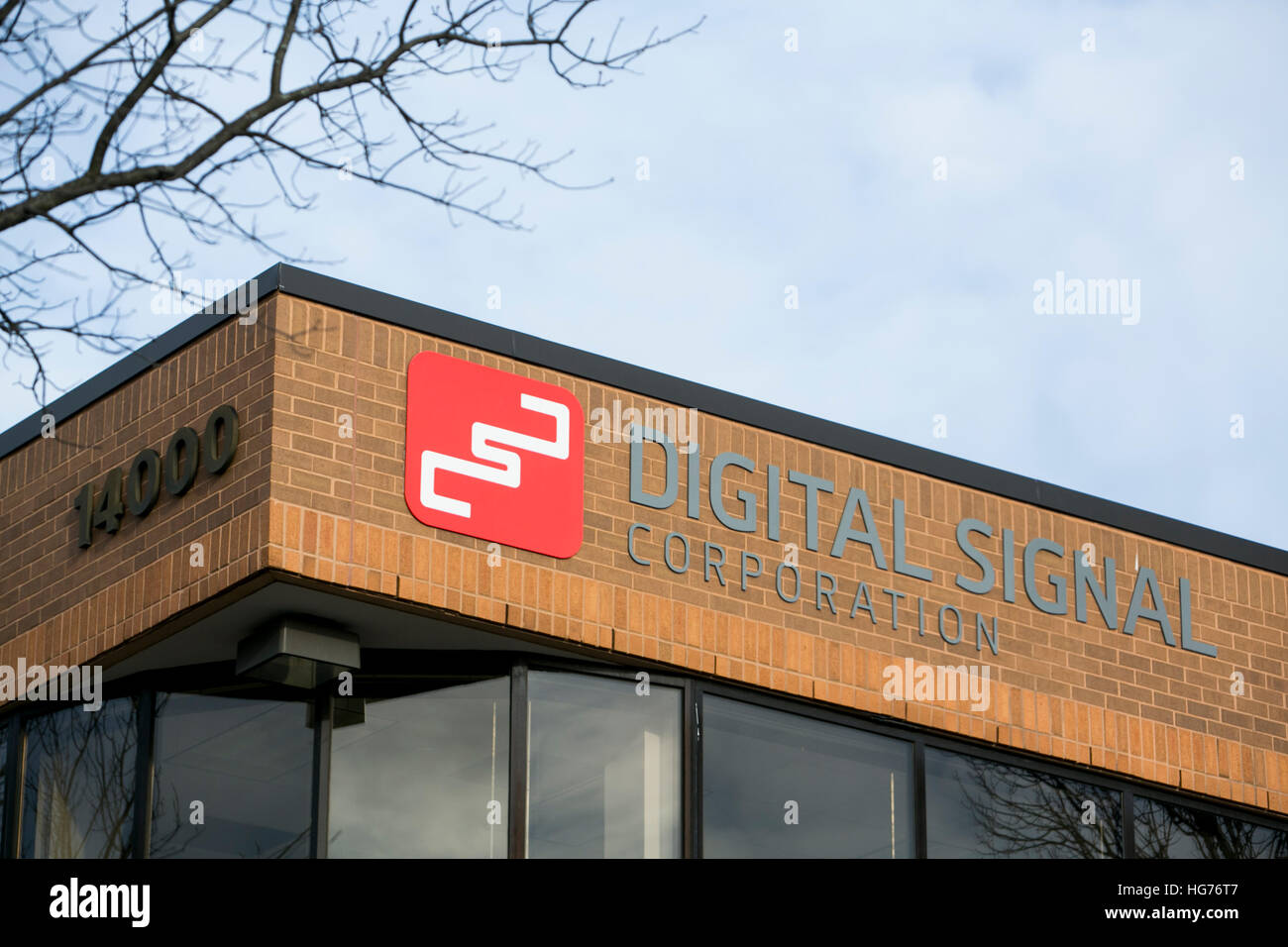 A logo sign outside of the headquarters of The Digital Signal