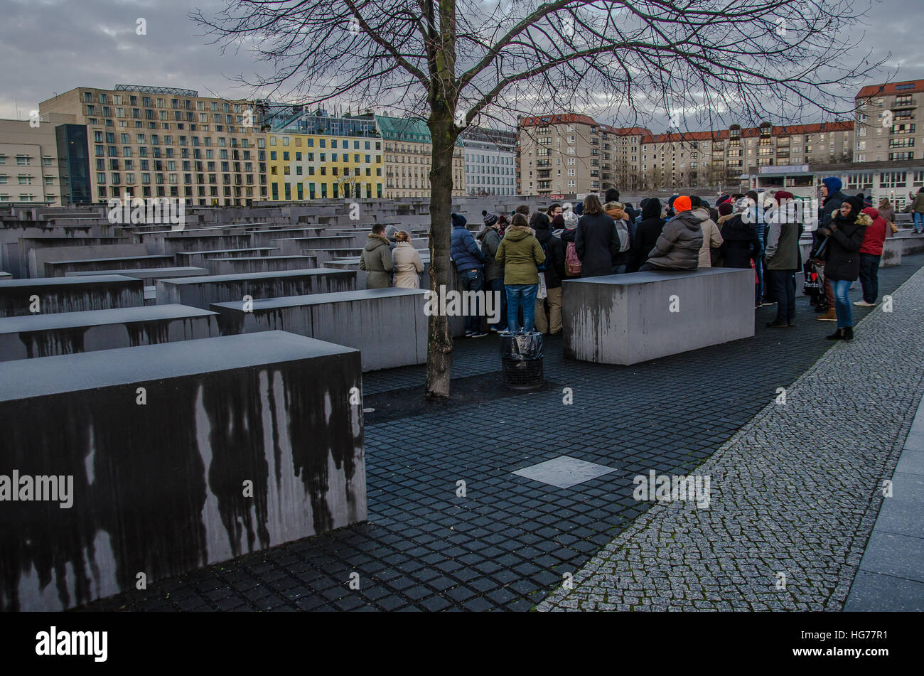 Berlin Holocaust Memorial to the murdered Jews of Europe Stock Photo