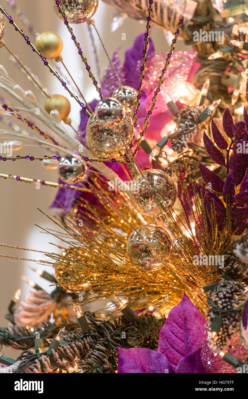 Ornate Christmas decorations Stock Photo Alamy