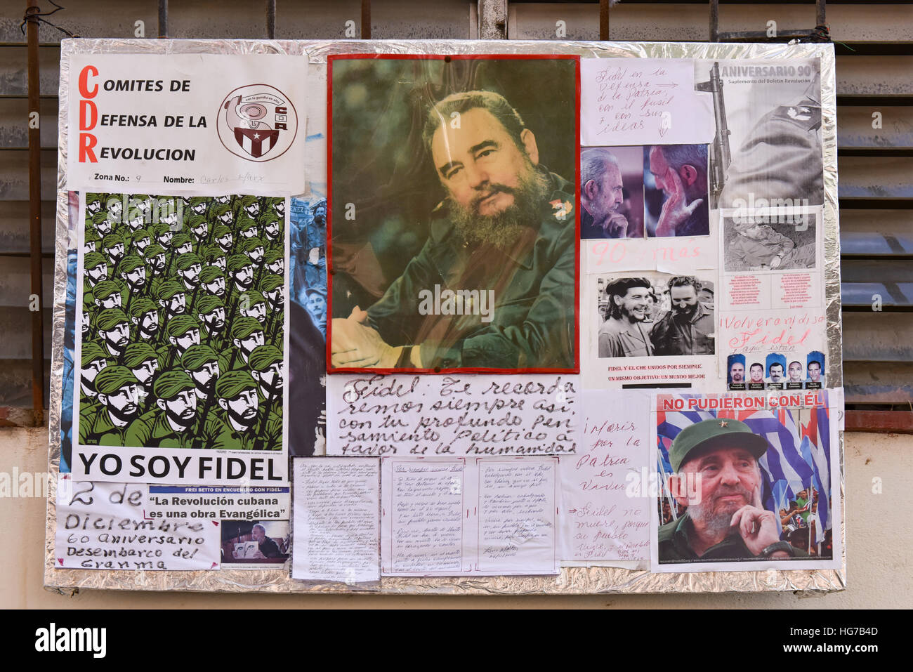 Posters of Fidel Castro, Havana Stock Photo