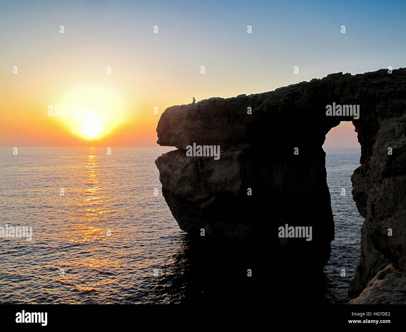 The Azure Window Malta Stock Photo