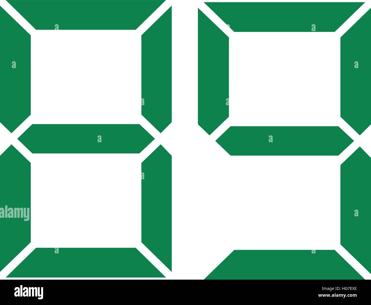 Eighty-nine digital number 89 Stock Vector
