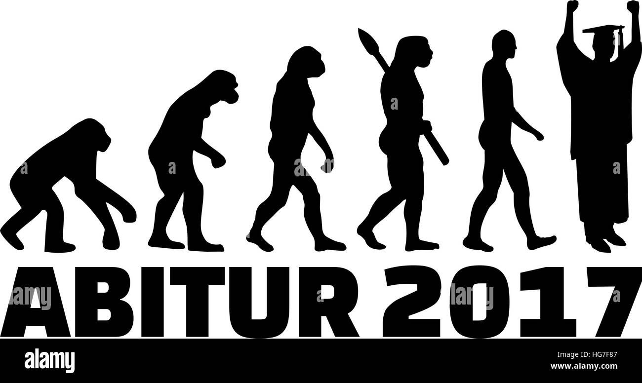 Graduation Evolution With Abitur 17 Stock Vector Image Art Alamy