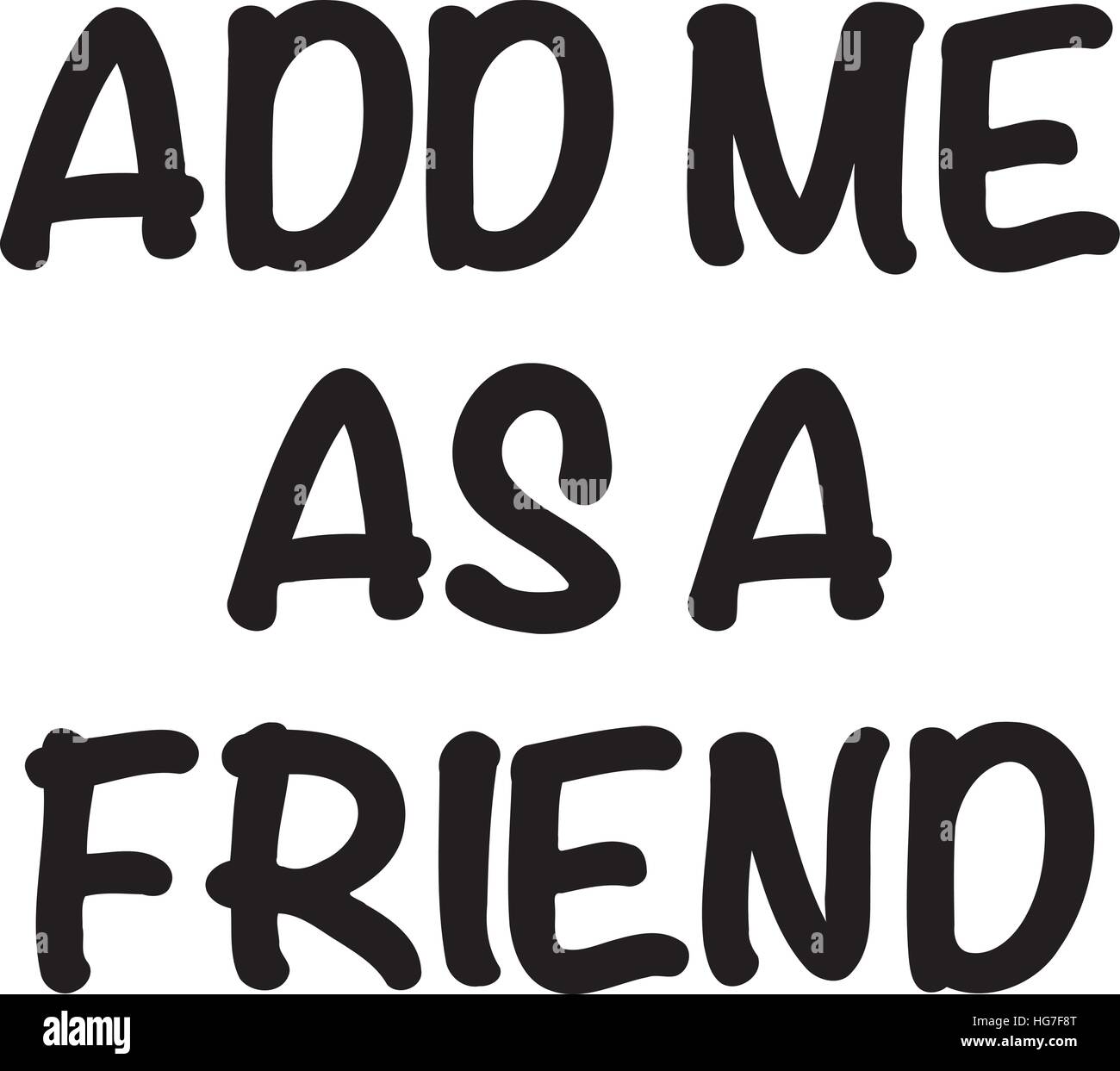 Add me as a friend stock vector image art alamy
