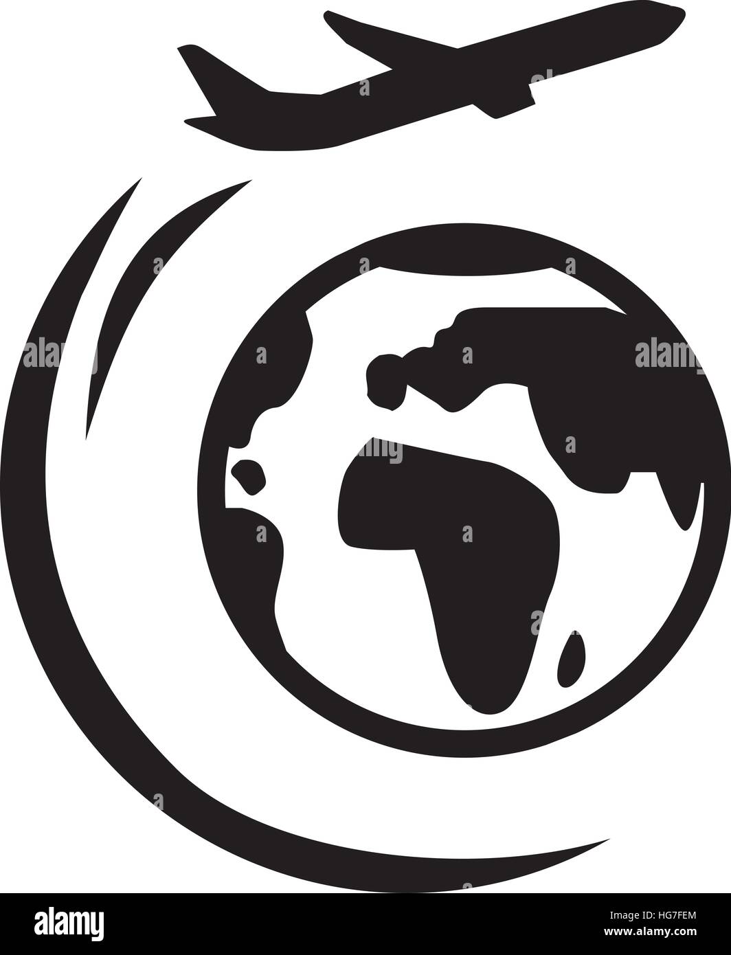 Travel with airplane around the world Stock Vector Image & Art - Alamy