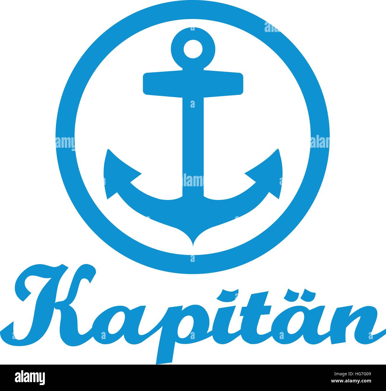 Anchor with captain german Stock Vector Image & Art Alamy