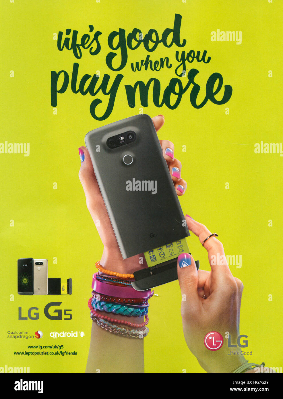 2010s UK LG Magazine Advert Stock Photo