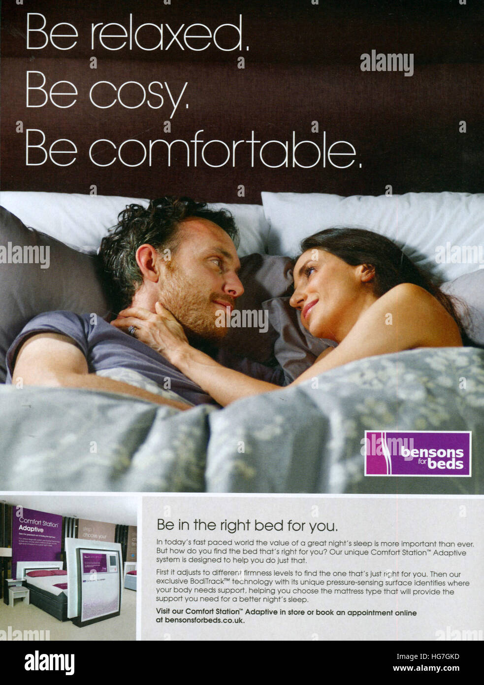 2010s UK Benson For Beds Magazine Advert Stock Photo Alamy