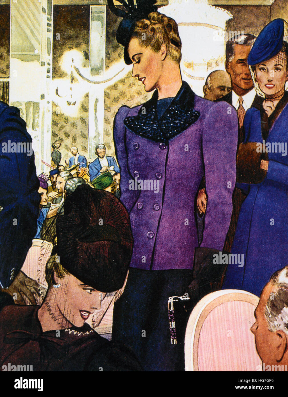 1930s USA Hockanum Woolens Magazine Advert (detail) Stock Photo