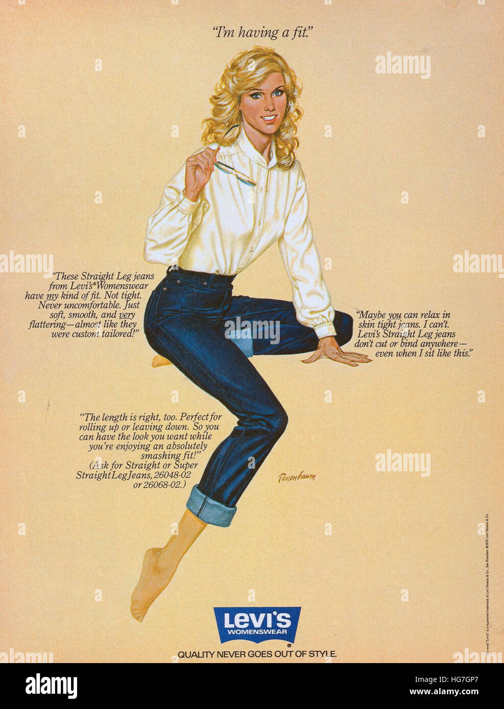 1970s USA Levi's Magazine Advert Stock Photo - Alamy