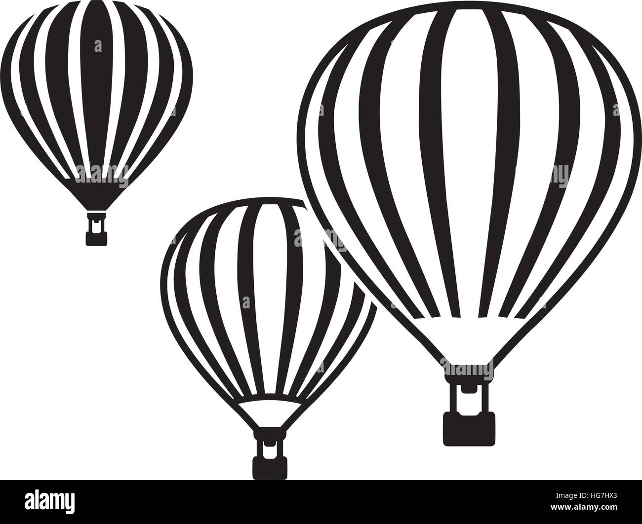 Three flying hot air balloons Stock Vector Image & Art Alamy