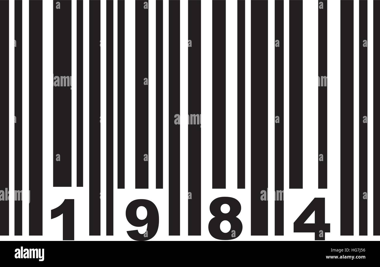 Code 84 Bar Code 1984 the Stock Vector Images - Alamy