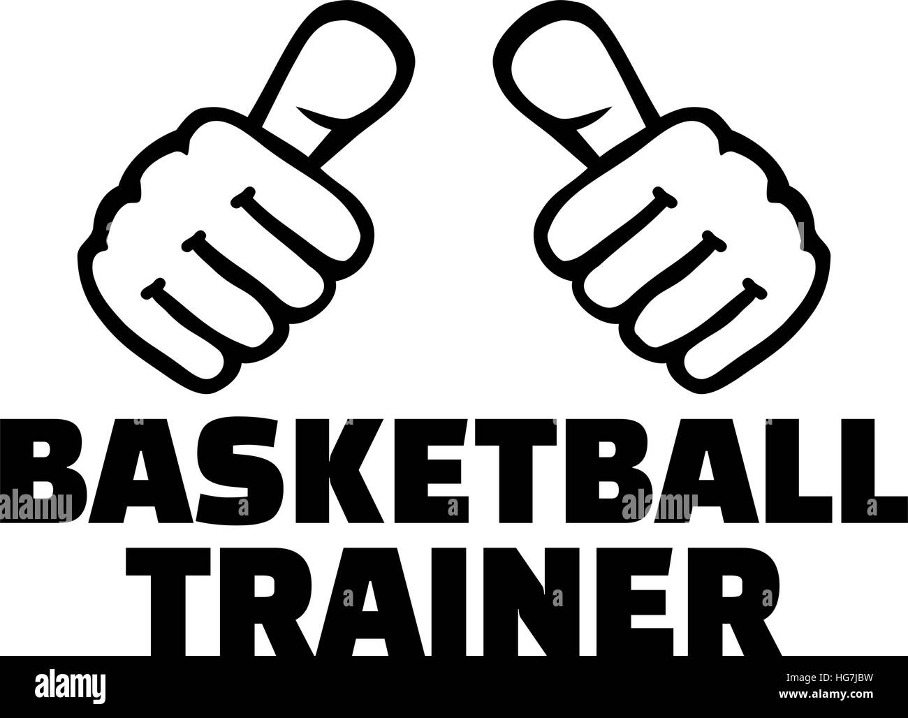 Basketball Coach with thumbs. German word Stock Vector Image & Art Alamy