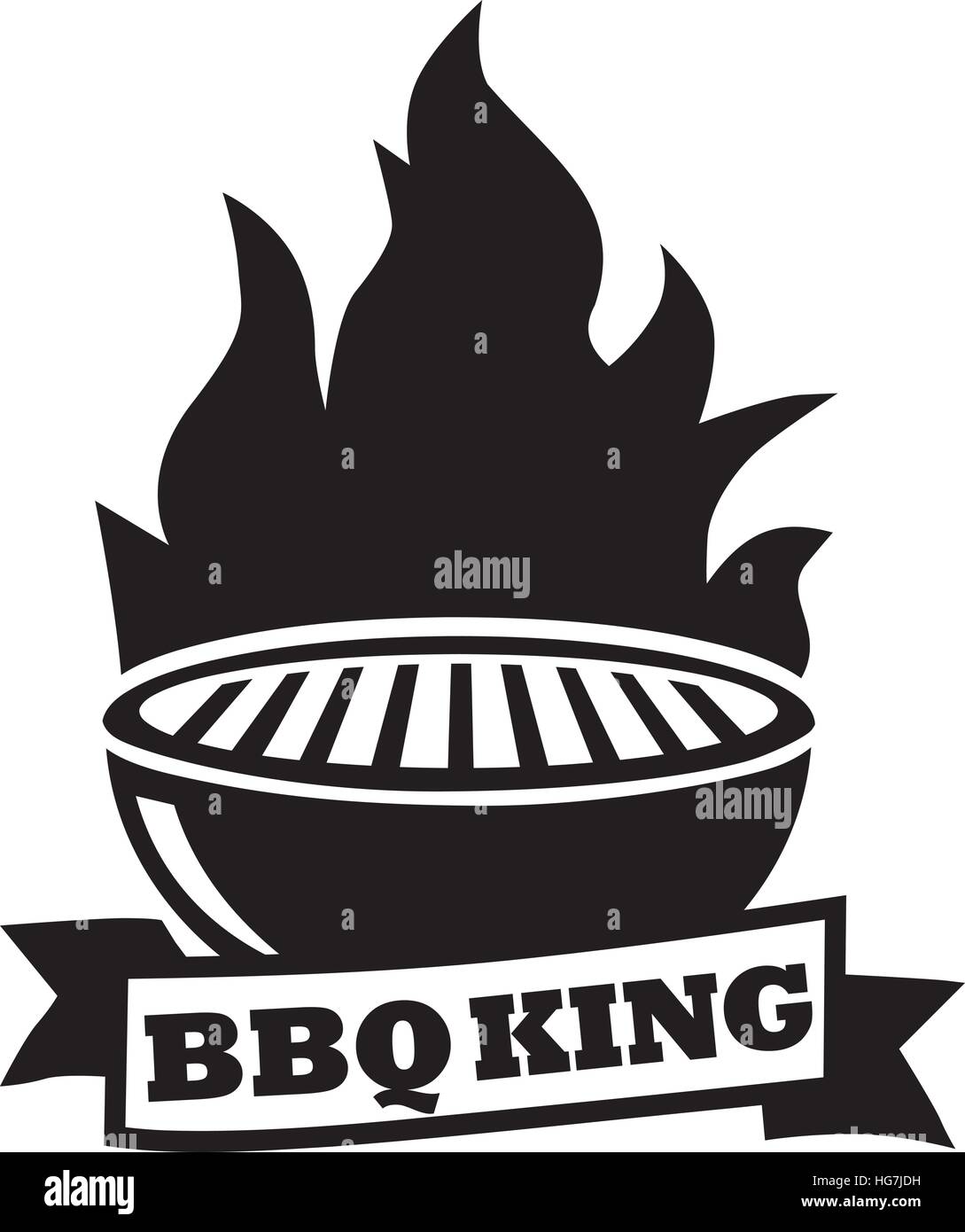 Barbecue grill with BBQ king Stock Vector Image & Art Alamy