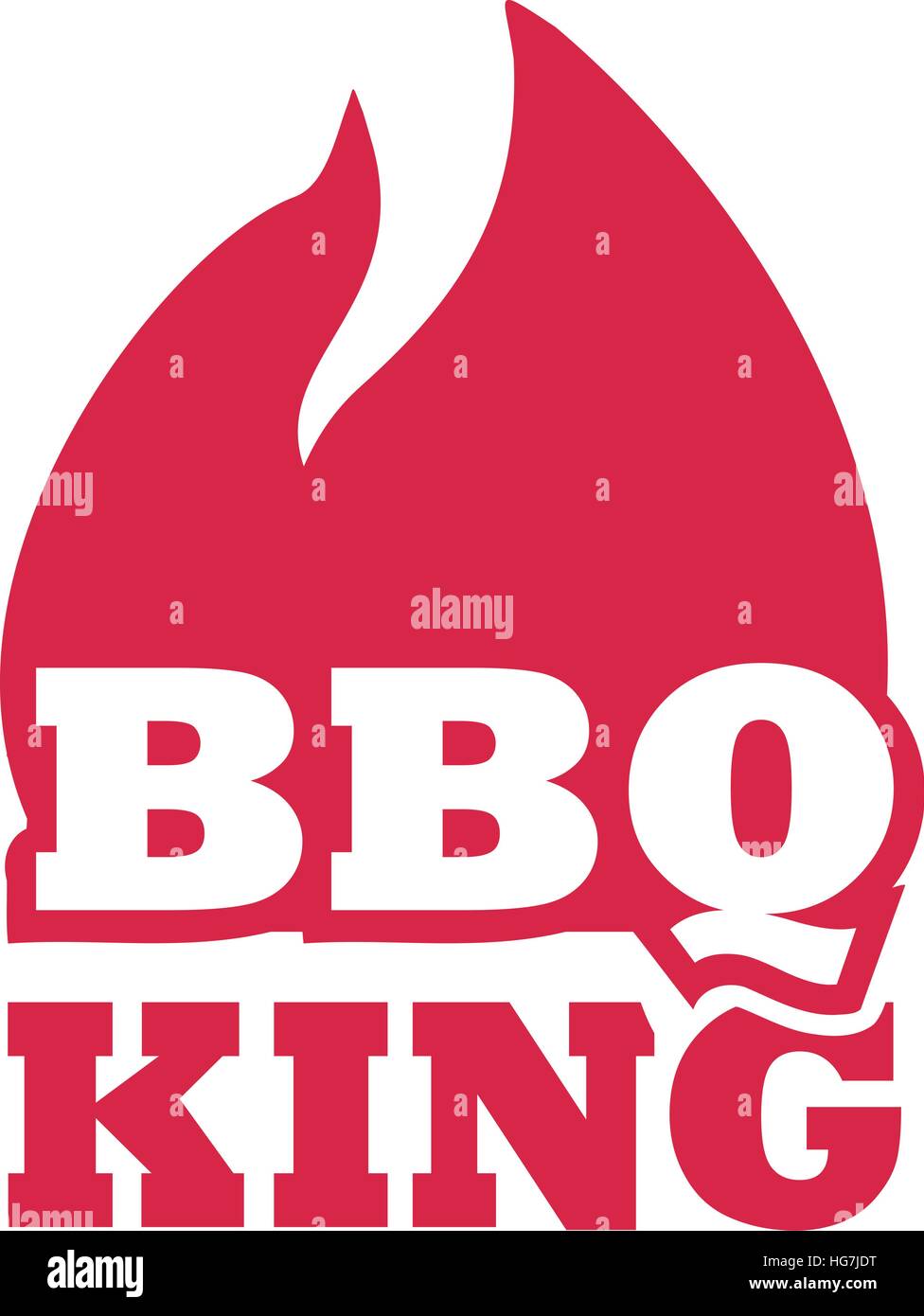 BBQ king with flame Stock Vector