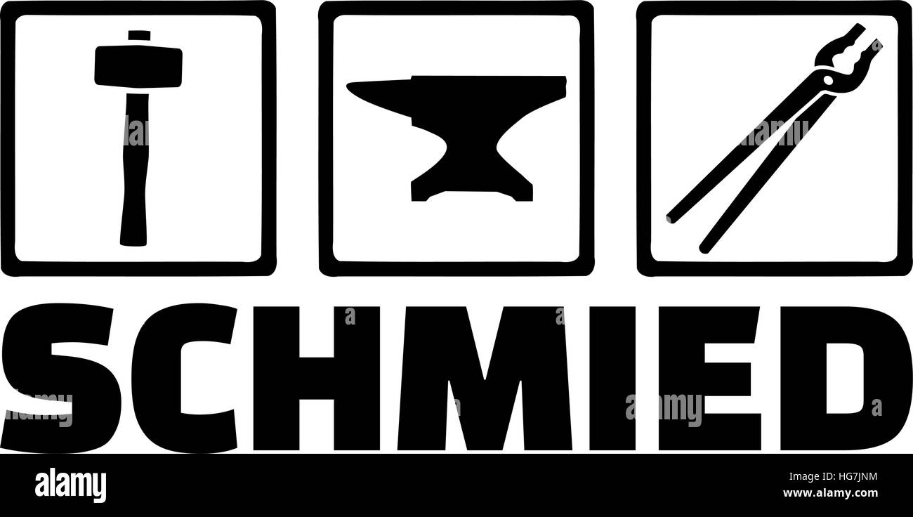 Blacksmith icons german word Stock Vector Image & Art Alamy