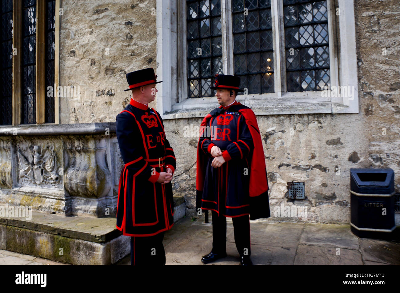 Beefeater By Tower Bridge Stock Photo