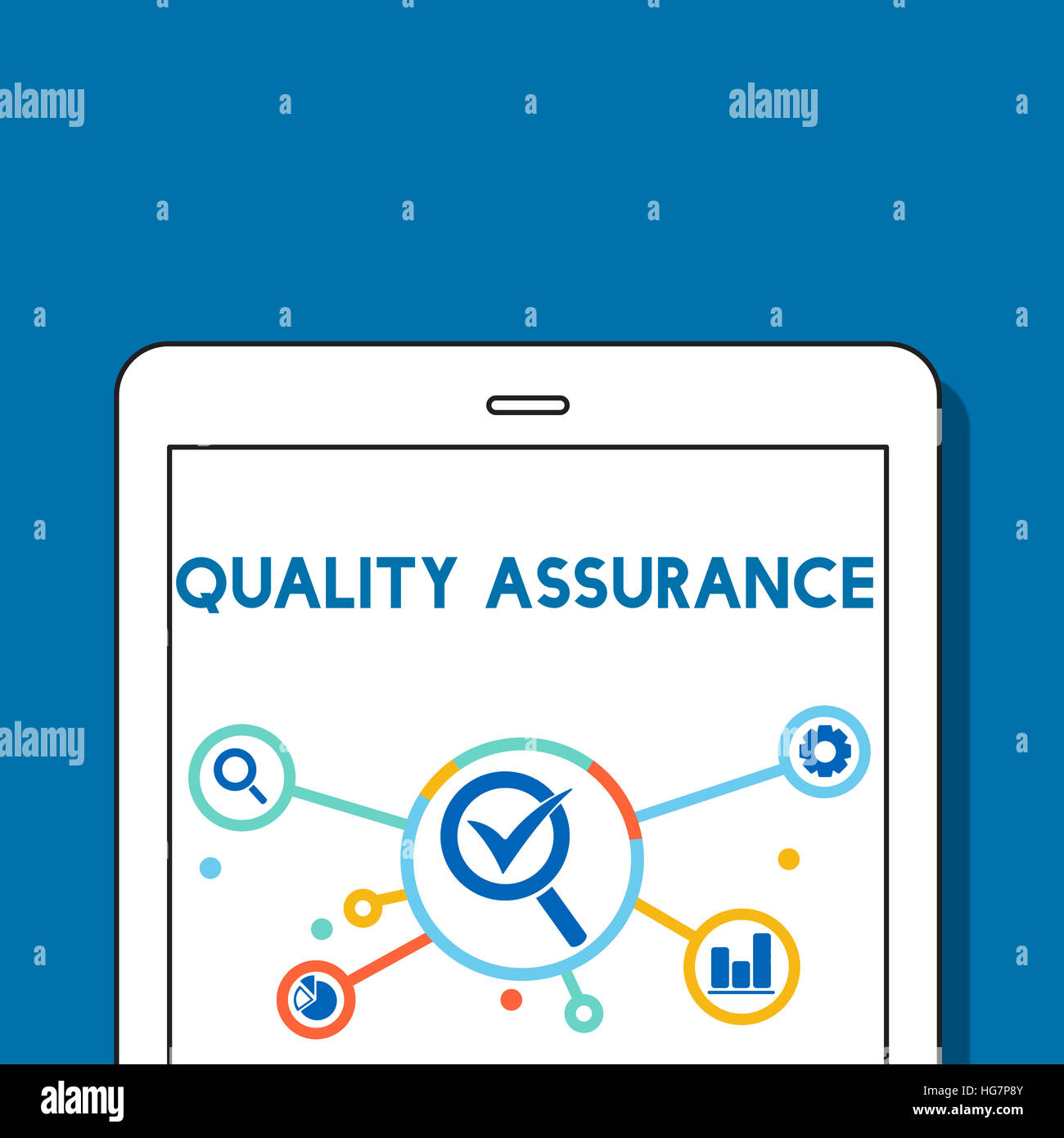 Quality Management Check Icon Concept Stock Photo - Alamy