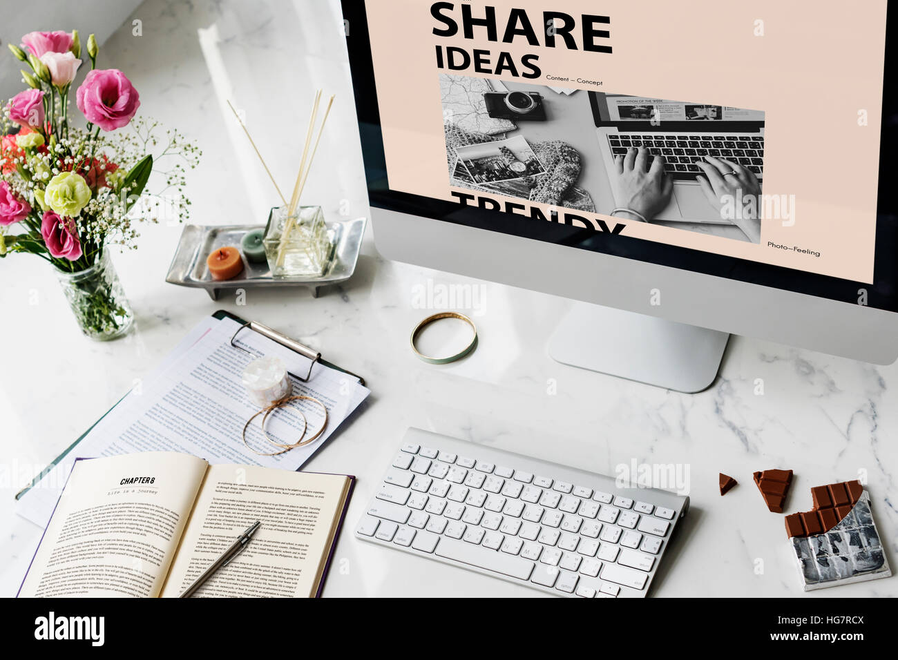Social Media Blog Ideas Concept Stock Photo Alamy