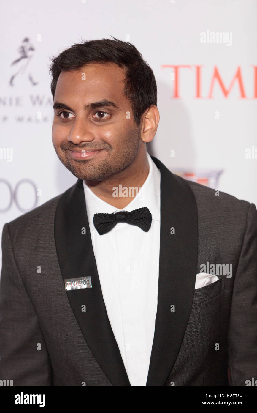 Aziz Ansari arrives at the 2016 Time 100 Gala Stock Photo