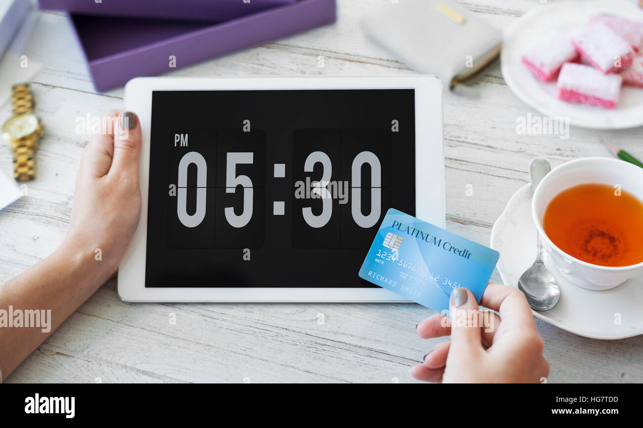 Clock Alarm Punctual Time Management Personal Organizer Concept Stock