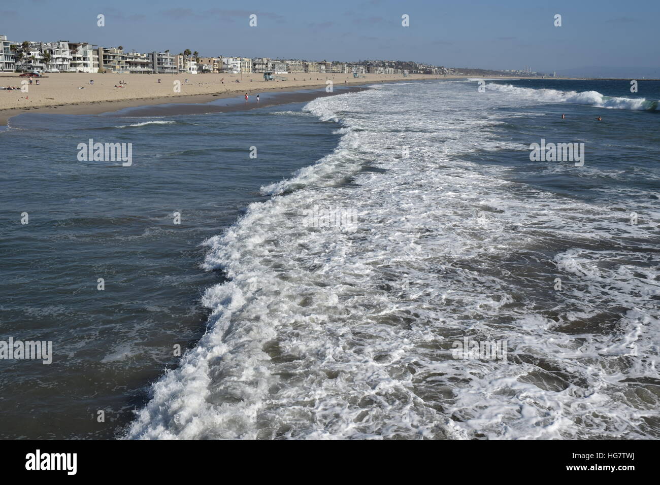 Ocean waves at Venice Beach Stock Photo Alamy