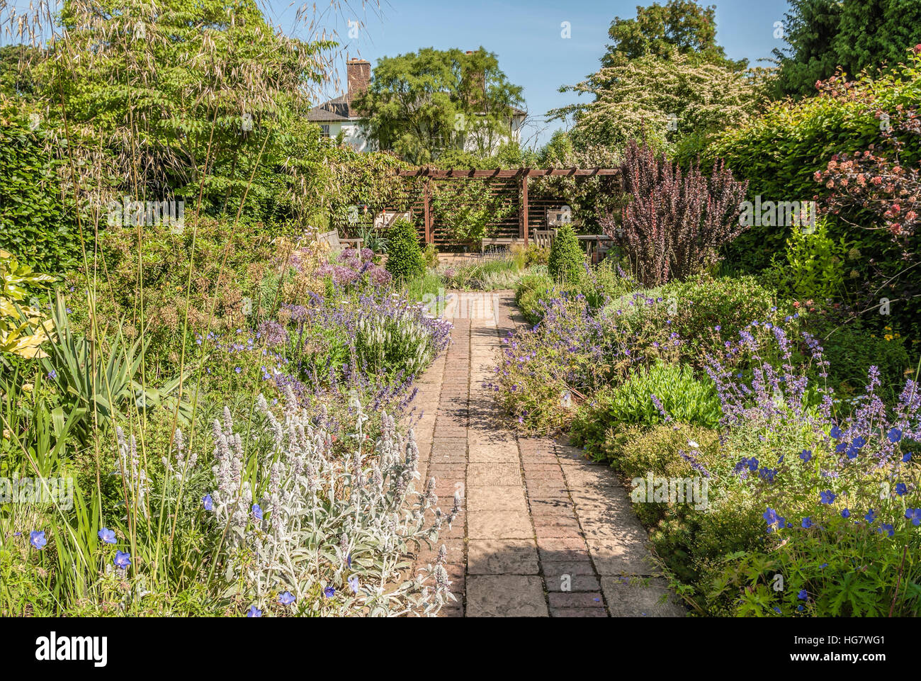 Scented garden at the Cambridge University Botanic Garden, England, UK