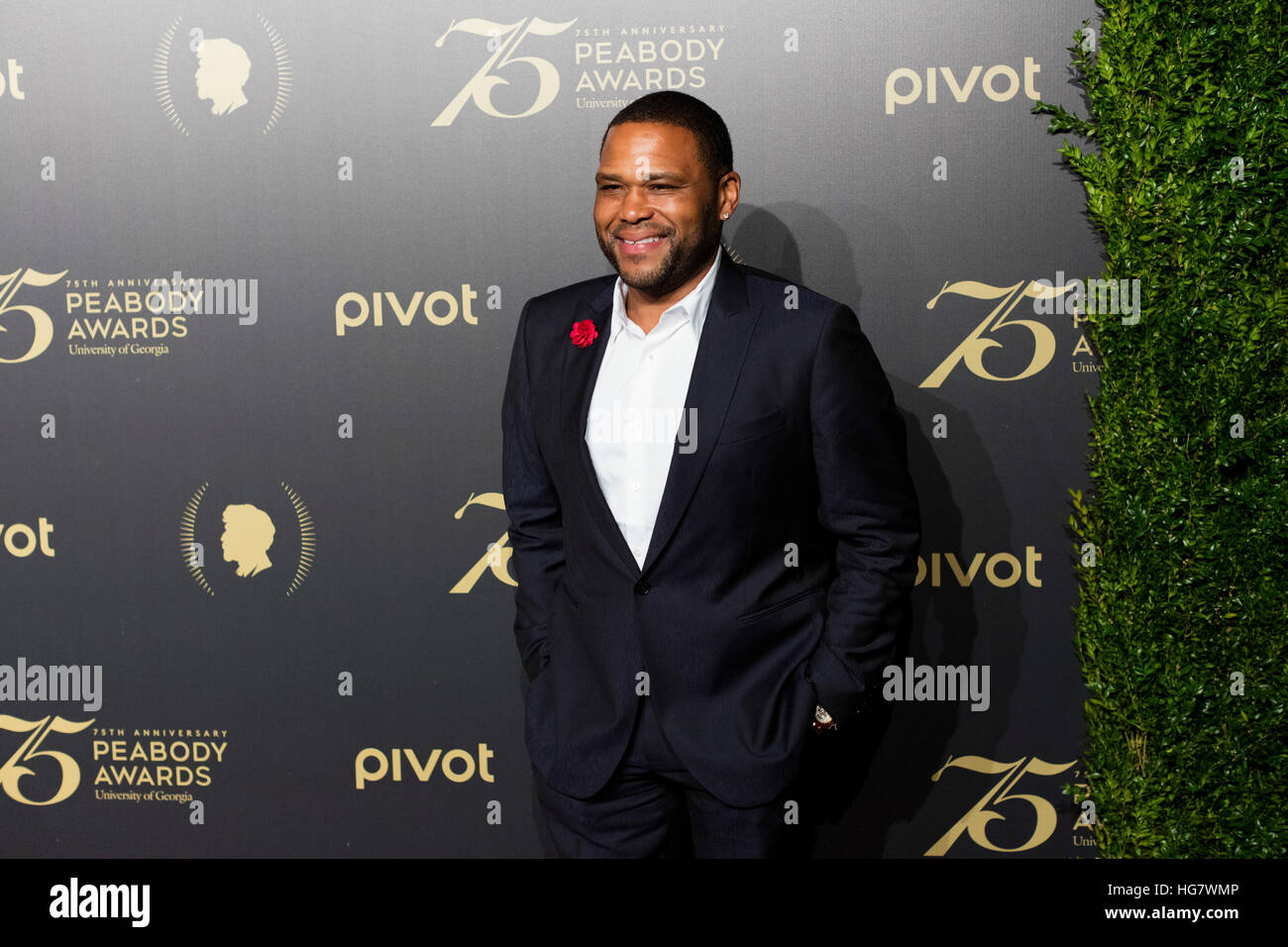 Anthony Anderson arrives at the 75th Peabody Awards on May 21, 2016 in New York, New York. Stock Photo