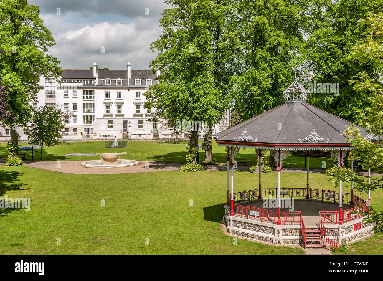 Bandstand at the Dane John Mound in Canterbury, Kent, England Stock Photo