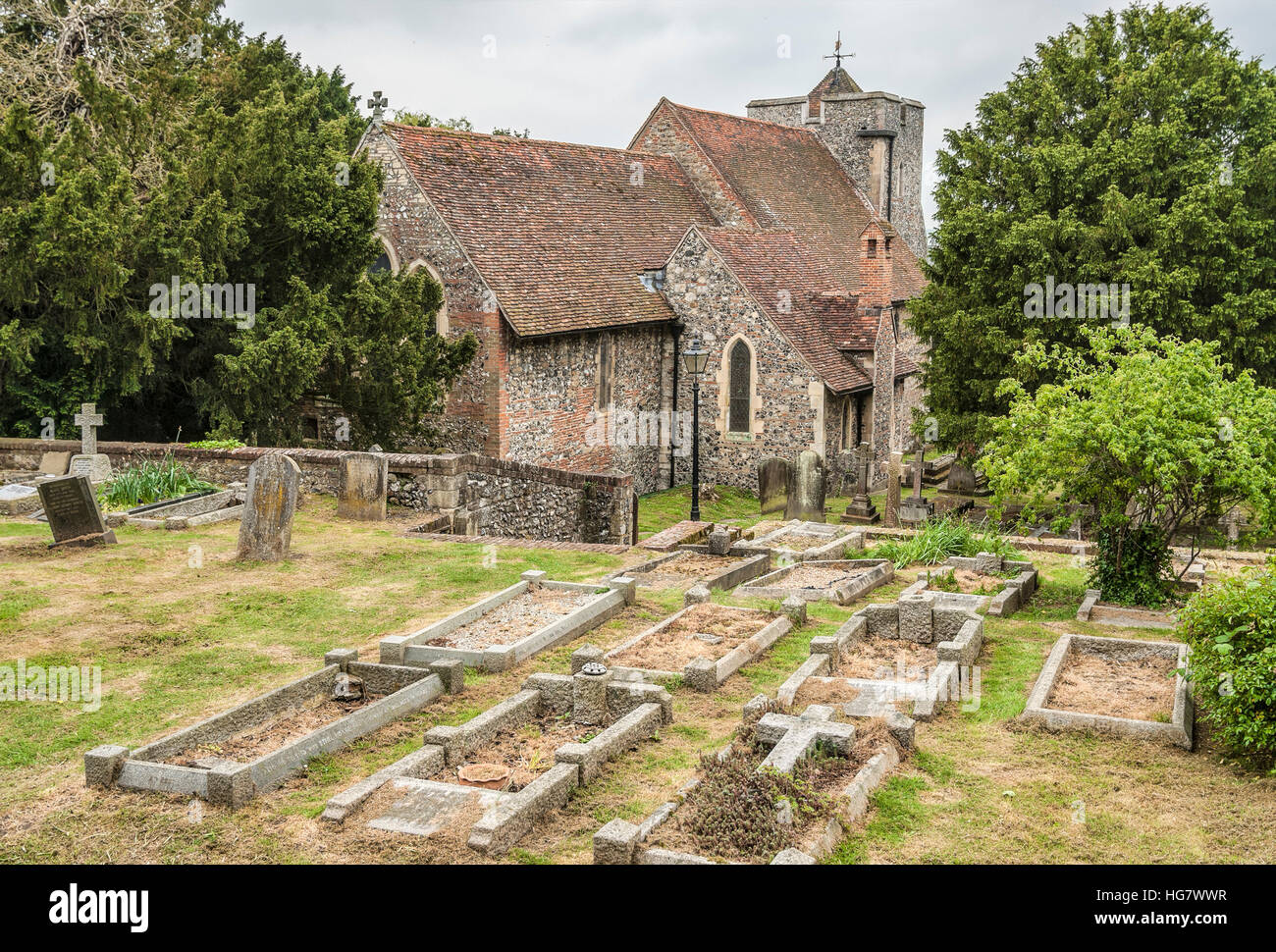 St.Martins Church in Canterbury, in the County of Kent, South East England. Stock Photo