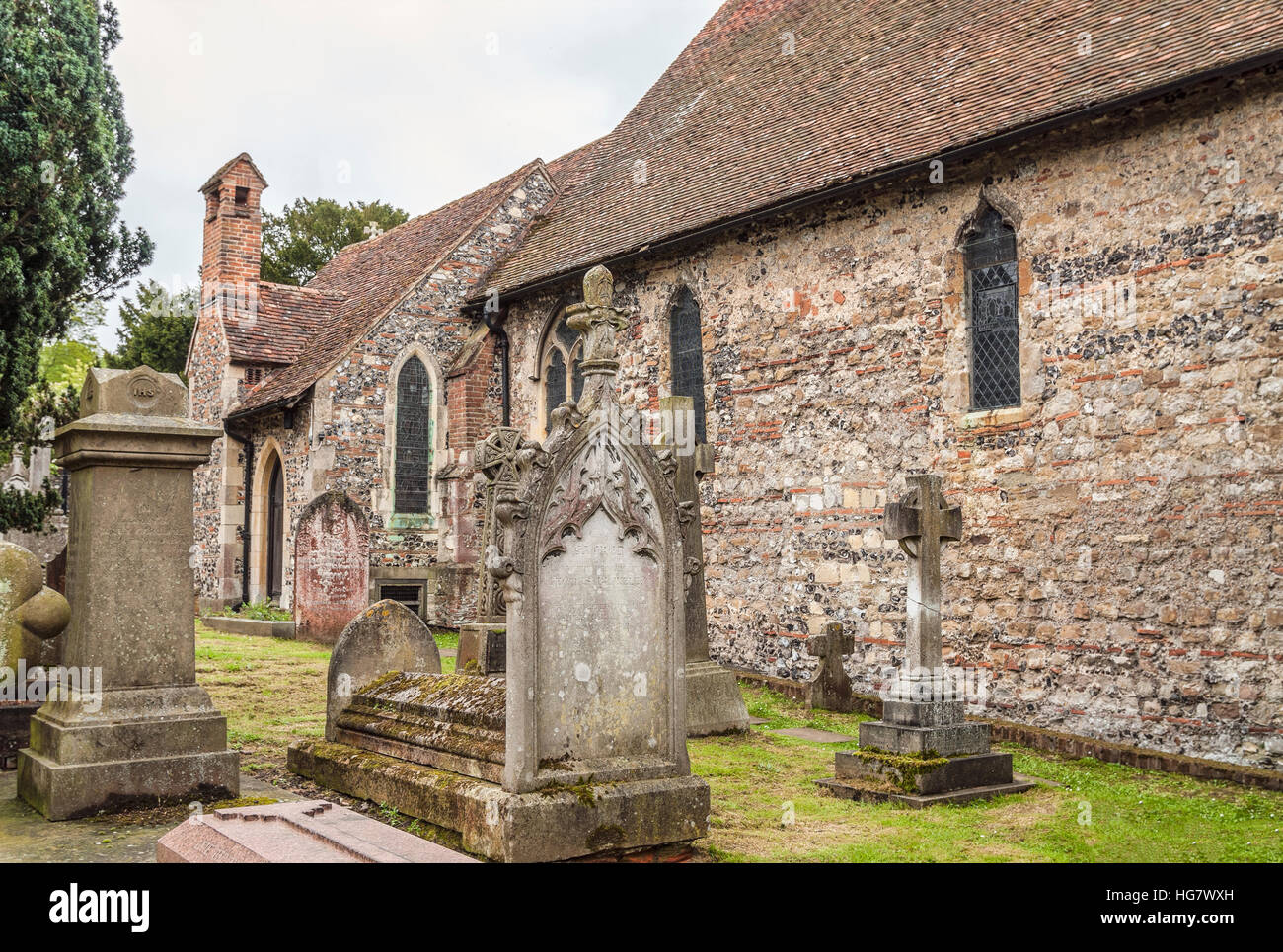St.Martins Church in Canterbury, in the County of Kent, South East England. Stock Photo