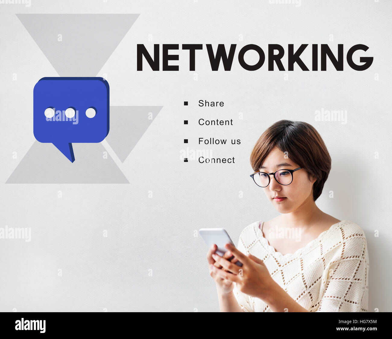 Social Network Communication Connection Concept Stock Photo