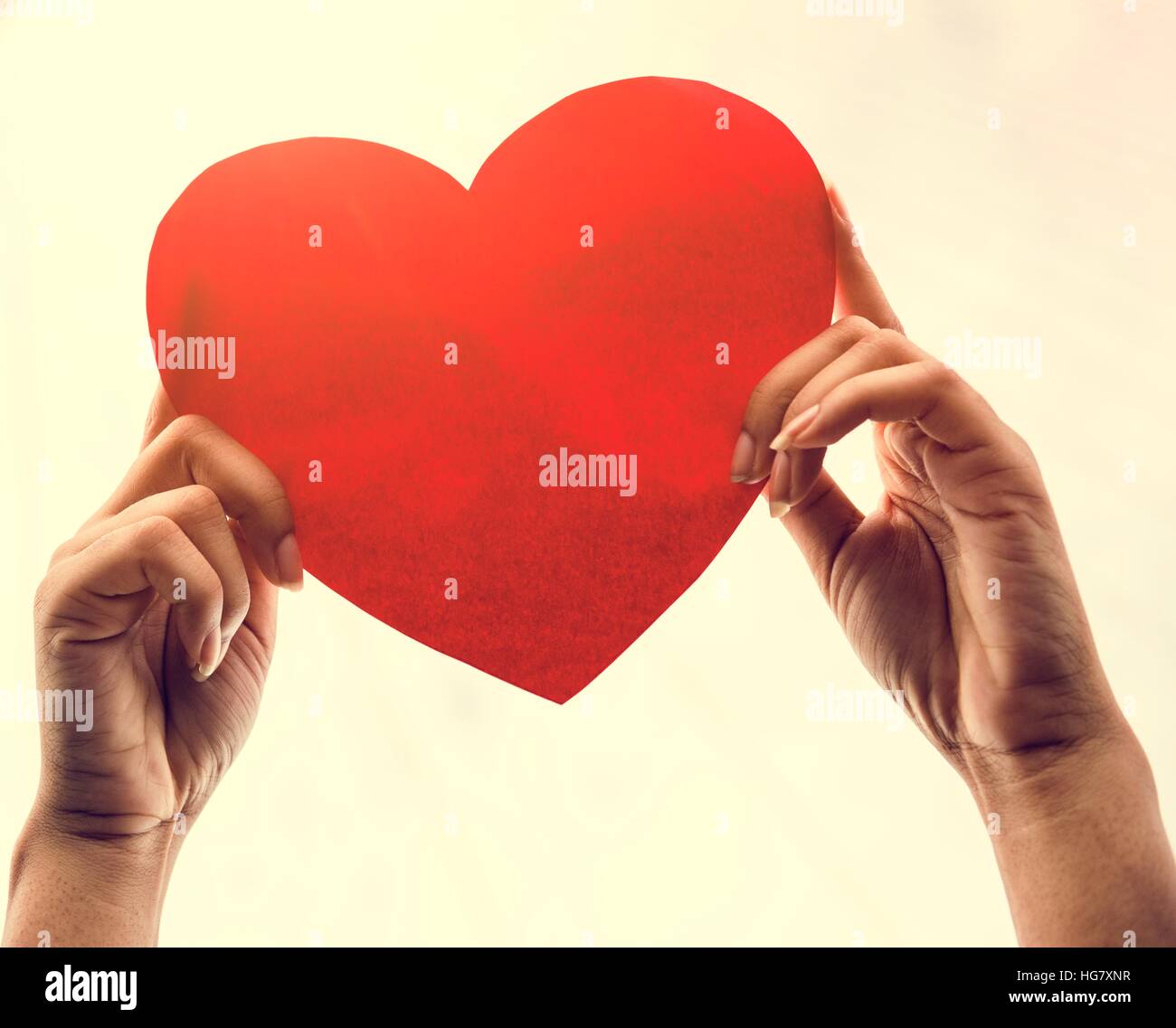 Human Hand Holding Heart Shape Symbol Love Charity Concept Stock Photo