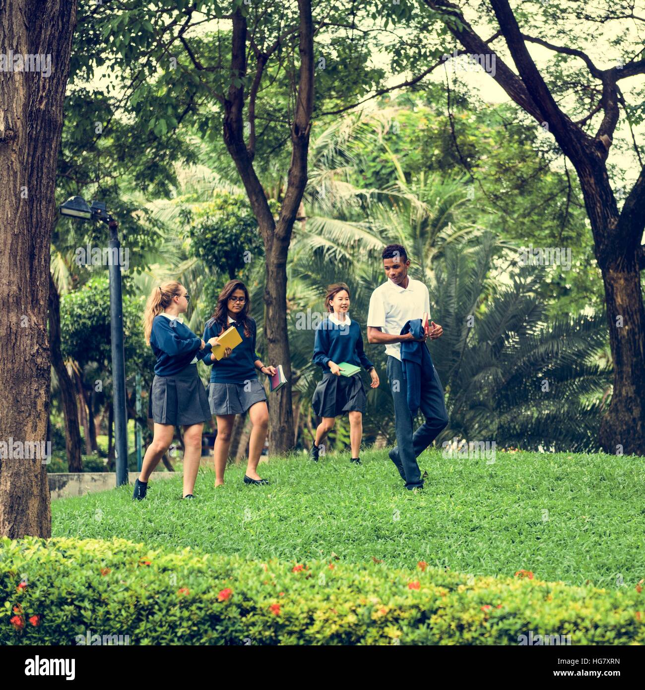 Diversity Students Friends Happiness Concept Stock Photo - Alamy