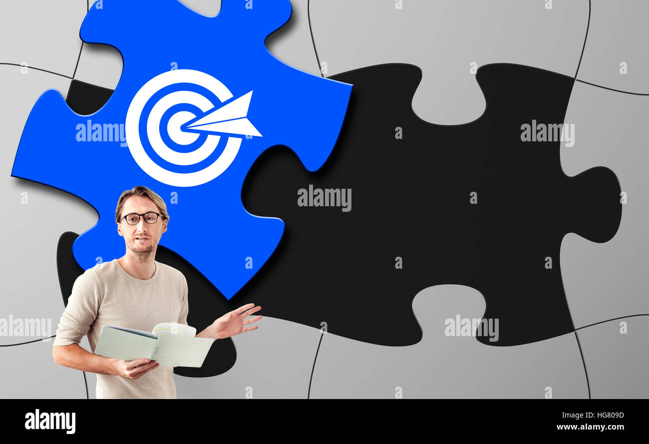 Achievement Success Goals Target Jigsaw Puzzle Concept Stock Photo Alamy