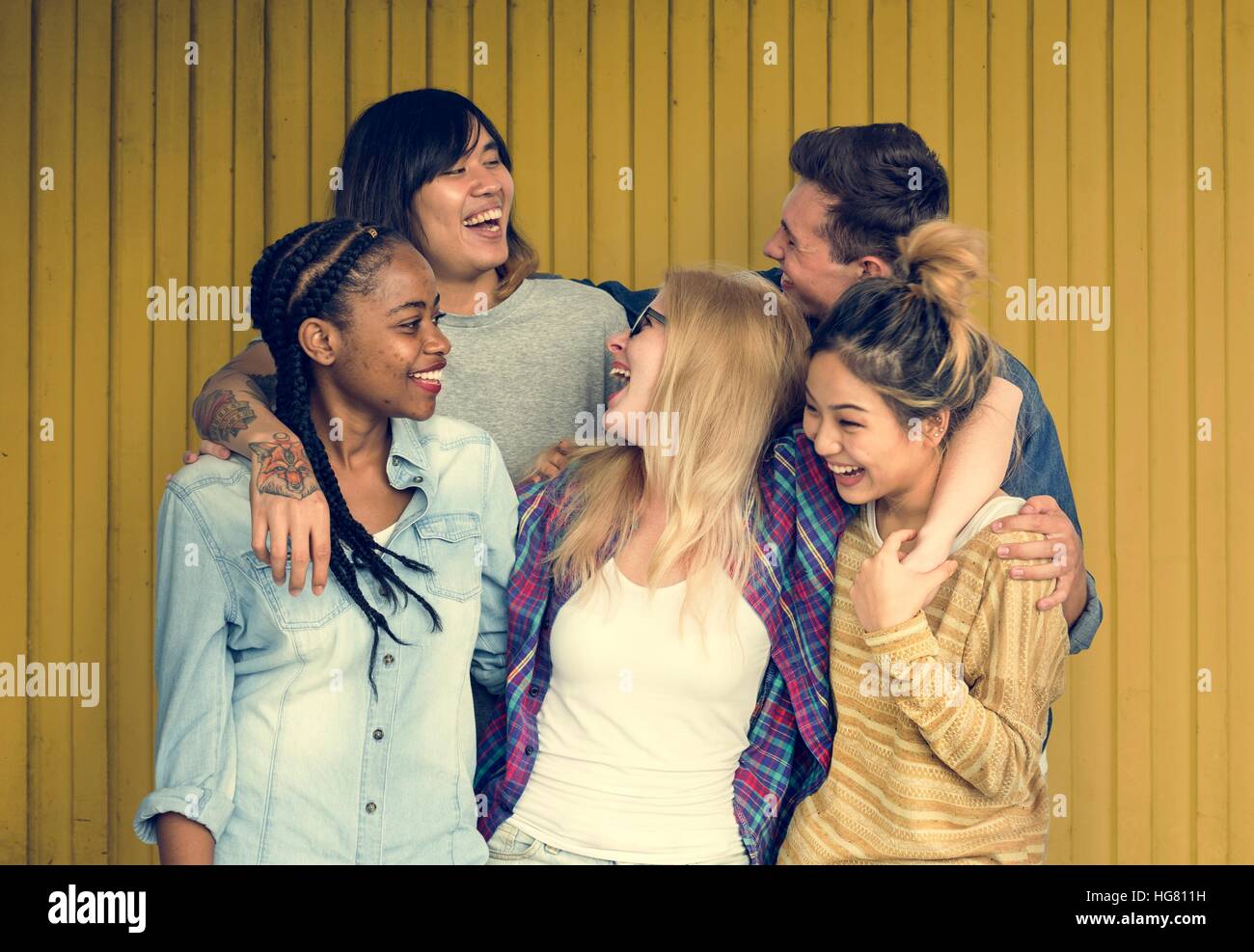 Diversity Students Friends Happiness Concept Stock Photo - Alamy