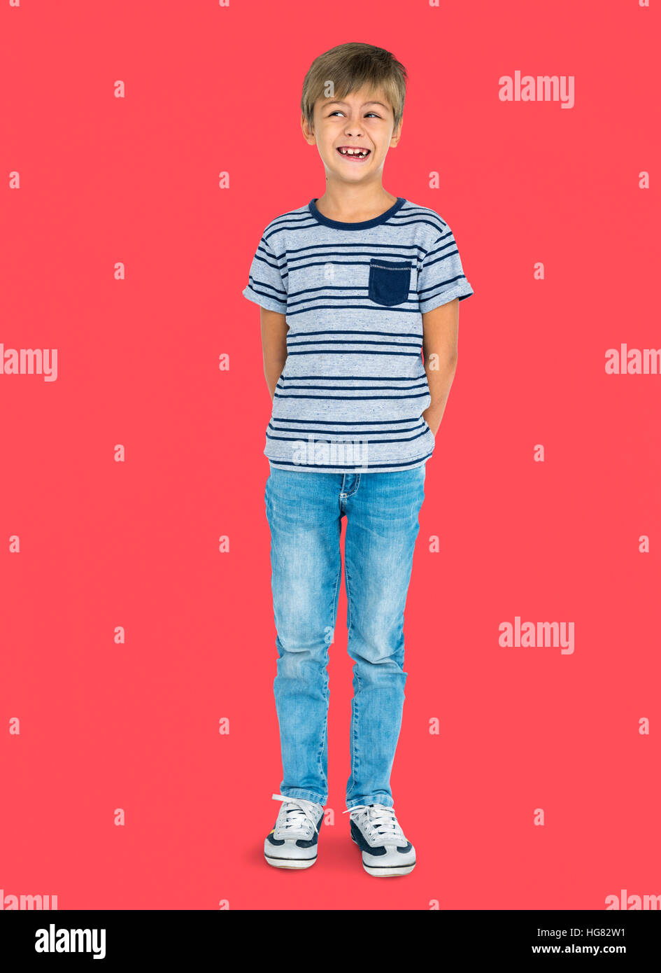 Little Boy Smiling Happiness Portrait Concept Stock Photo
