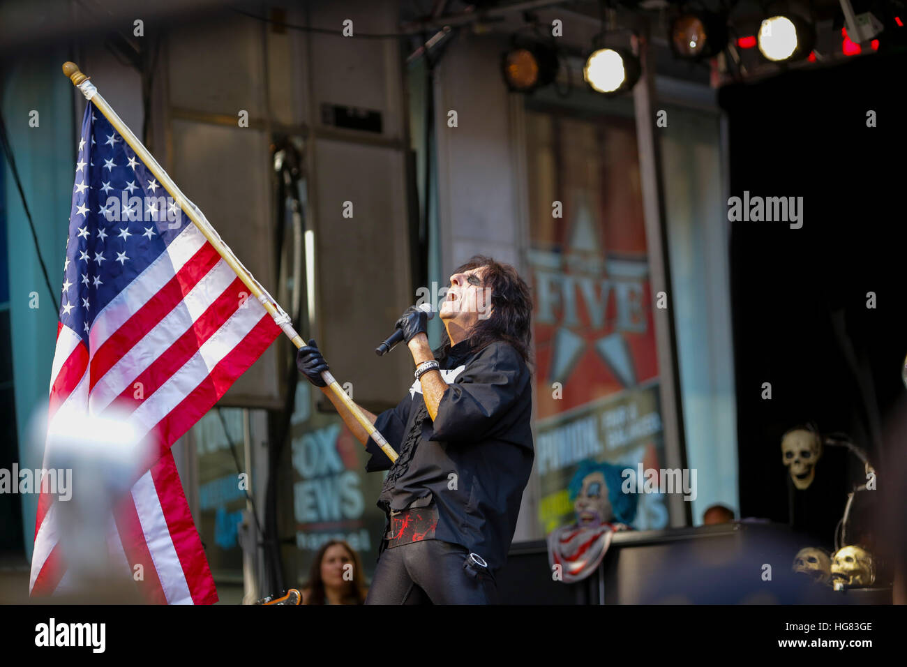 Alice Cooper performs as part of the Fox And Friends Summer Concert