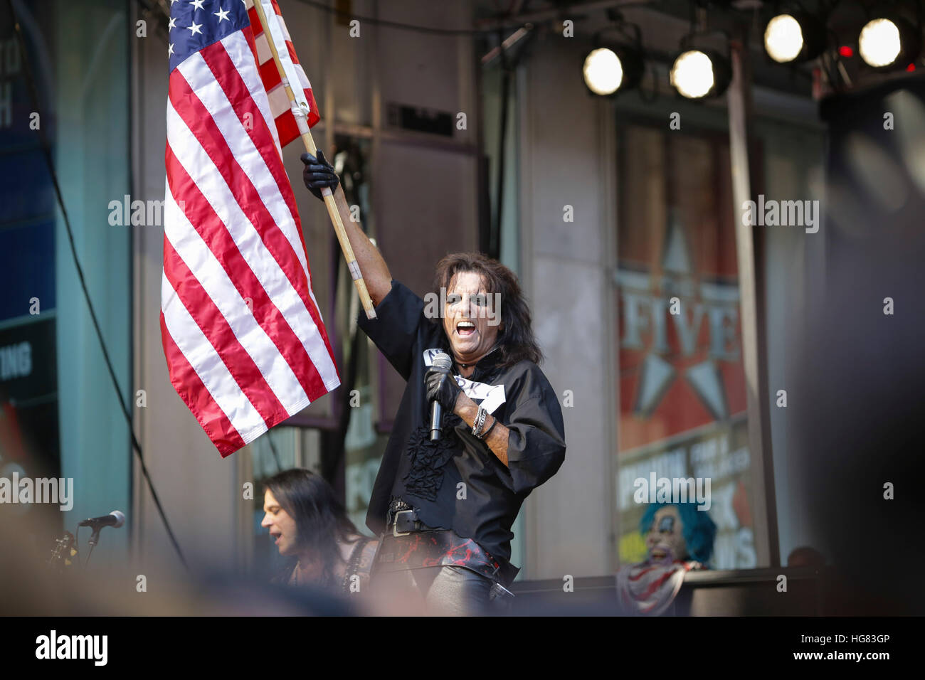 Alice Cooper performs as part of the Fox And Friends Summer Concert