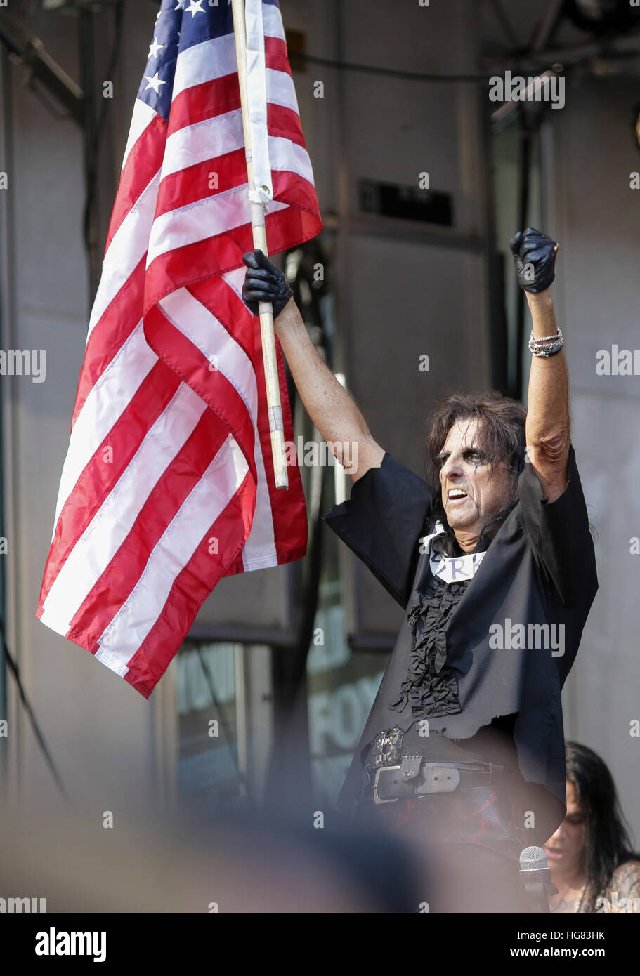 Alice Cooper performs as part of the Fox And Friends Summer Concert