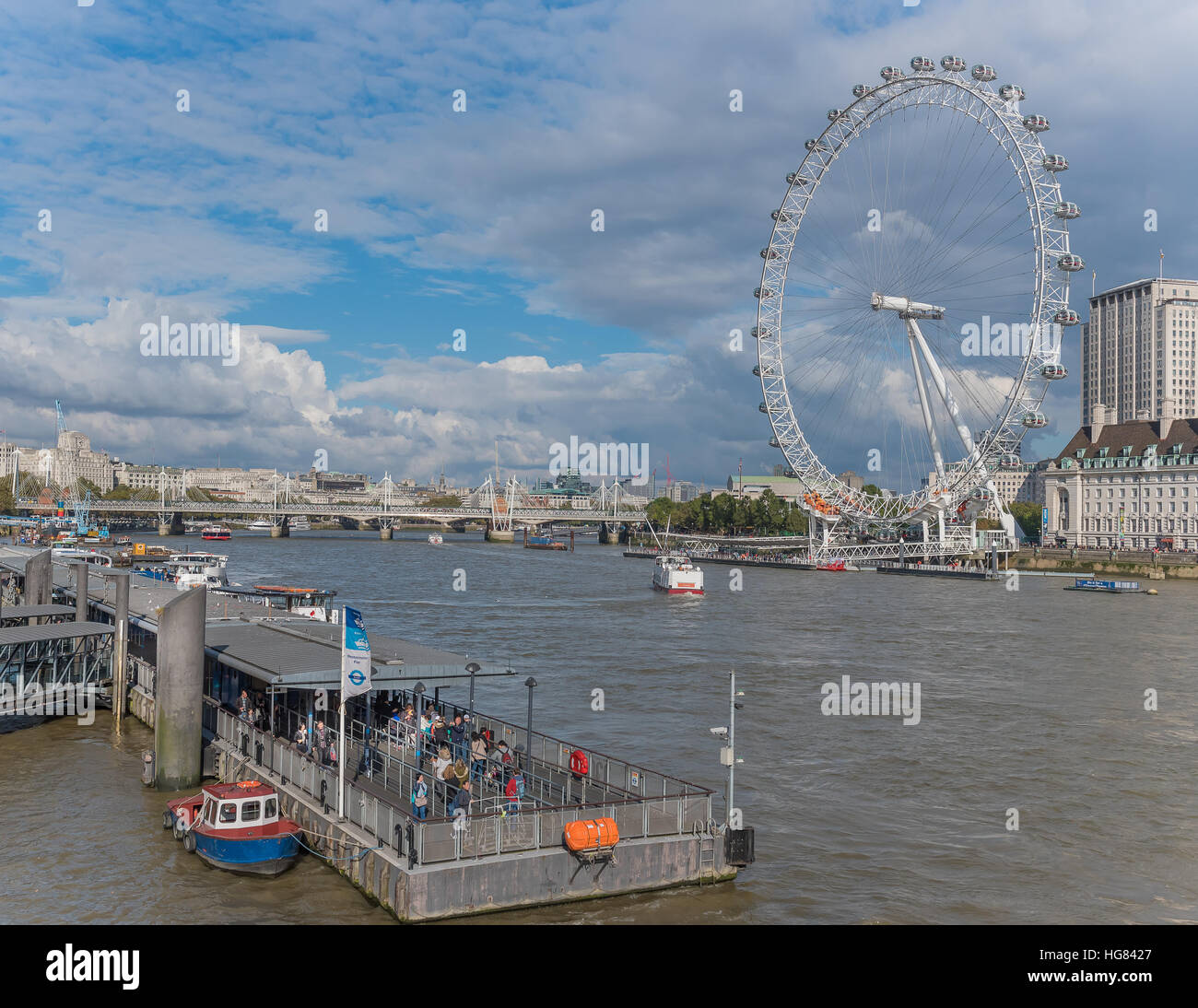 The River Thames facing East from Westminster Bridge Stock Photo - Alamy