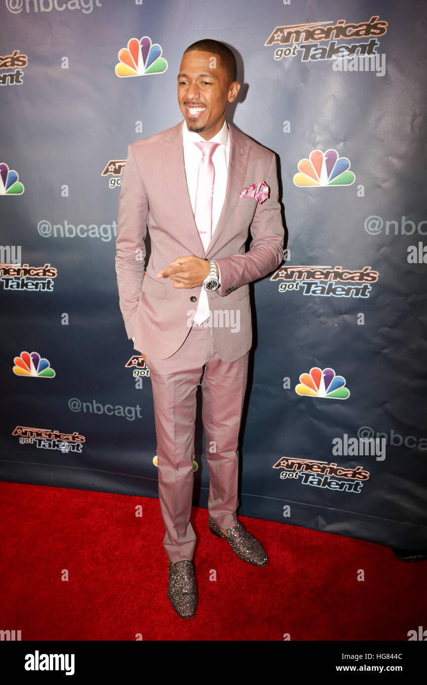Nick Cannon arrives at the America's Got Talent Season 10, Live Voting
