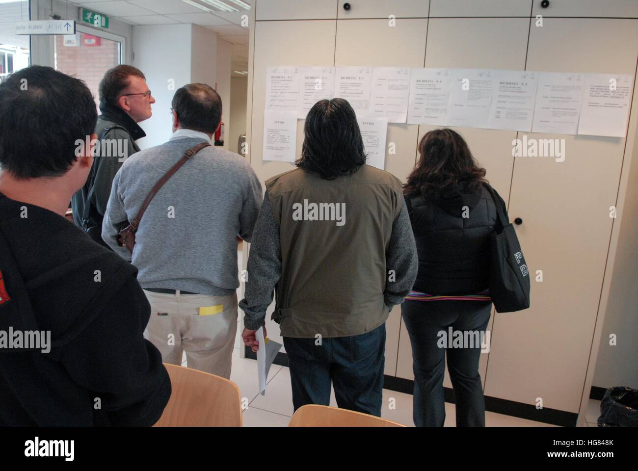 Job Center in Milan (Italy Stock Photo Alamy