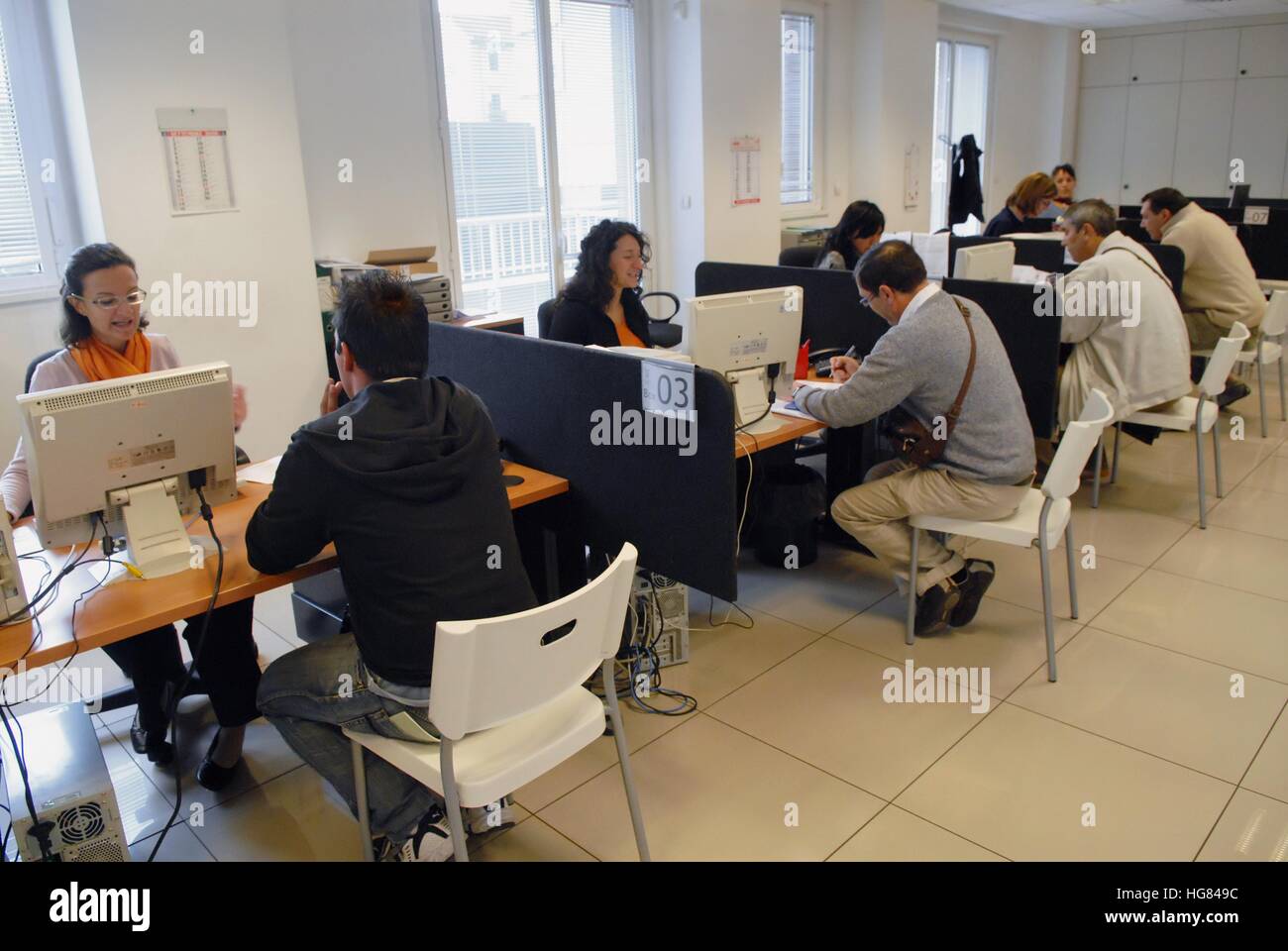 Job Center in Milan (Italy Stock Photo Alamy