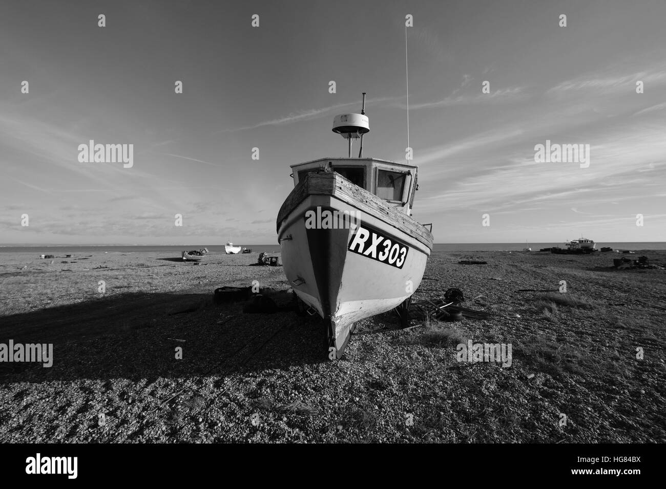 Fishing Boat RX300 Dungeness Stock Photo