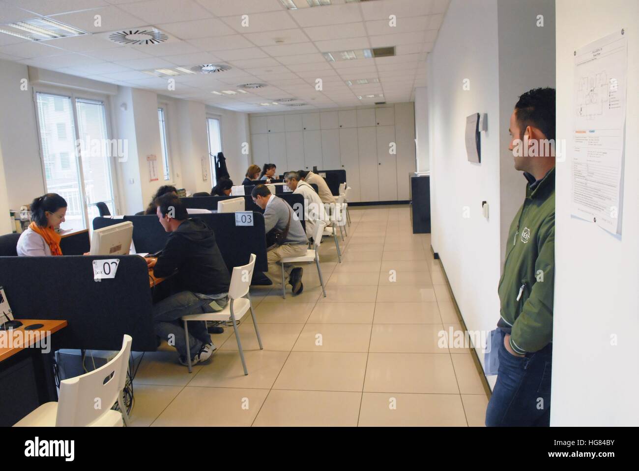 Job Center in Milan (Italy Stock Photo Alamy